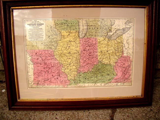 Map of the 'Western States' and Part of Virginia published by Augustus Mitchell in 1839 — image 2